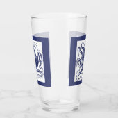 Blaues Octopus-Pint-Glas Glas (Rechts)