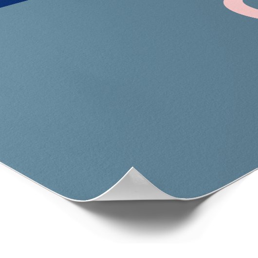 Blaues Octopus-Poster Poster (Ecke)