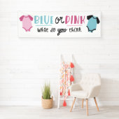Blaues oder rosa Baby-Geschlecht decken Banner (Insitu)