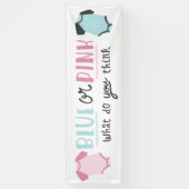 Blaues oder rosa Baby-Geschlecht decken Banner (Vertikal)