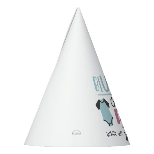 Blaues oder rosa Baby-Geschlecht decken Partyhütchen (Links)