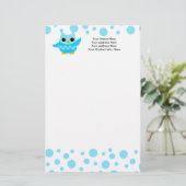 Blaues Ohr Briefpapier (Stehend Vorderseite)