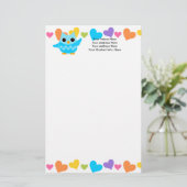 Blaues Ohr Briefpapier (Stehend Vorderseite)