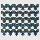 Blaues Ohr Geschenkpapier (Flach)