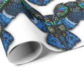 Blaues Ohr Geschenkpapier (Rolleneckpunkt)