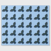 Blaues Ohr Geschenkpapier (Flach)