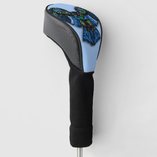 Blaues Ohr Golf Headcover (angewinkelt)