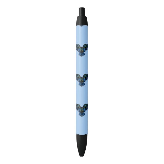 Blaues Ohr Kugelschreiber (Vorderseite Vertikal)