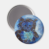 Blaues Ohr Magnet (Vorderseite/Rückseite)
