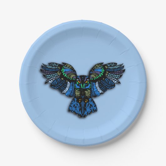 Blaues Ohr Pappteller (Vorderseite)