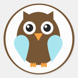 Blaues Ohr Runder Aufkleber