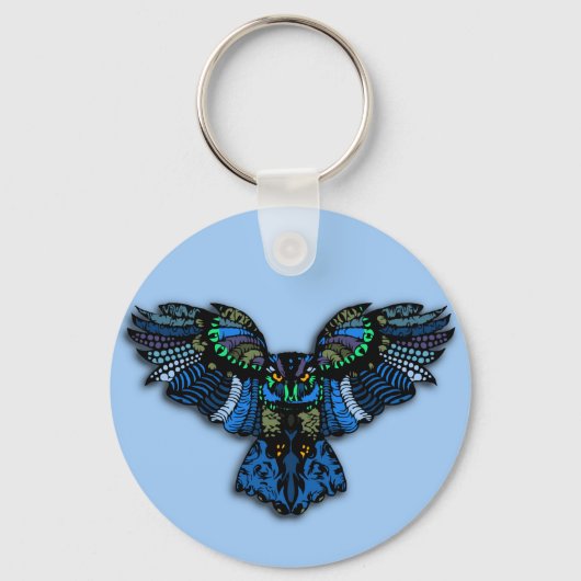 Blaues Ohr Schlüsselanhänger (Vorderseite)