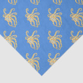 Blaues Oktopus-Hartglas Seidenpapier (Ausschnitt)