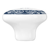 Blaues Oktopus Keramikknauf (Seitenansicht)