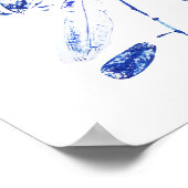 Blaues Olivenblatt Poster (Ecke)