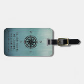 Blaues Ombre Meer Gepäckanhänger (Vorderseite horizontal)