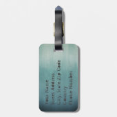 Blaues Ombre Meer Gepäckanhänger (Rückseite vertikal)