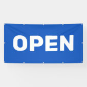 Blaues OPEN-Banner Banner (Horizontal)