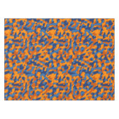 Blaues Orange Camouflage Druckmuster Tischdecke (Vorderseite (Horizontal))