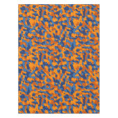 Blaues Orange Camouflage Druckmuster Tischdecke (Vorderseite)