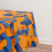 Blaues Orange Camouflage Druckmuster Tischdecke (Beispiel)