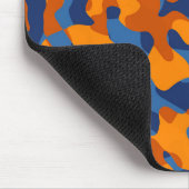 Blaues Orange Camouflage Print Pattern Mousepad (Ecke)
