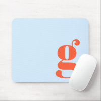 Blaues Orange Minimales Retro-Monogramm Anfangsbuc