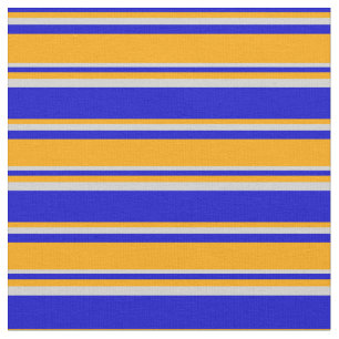 Blaues, orangefarbenes und leicht graues Muster Stoff