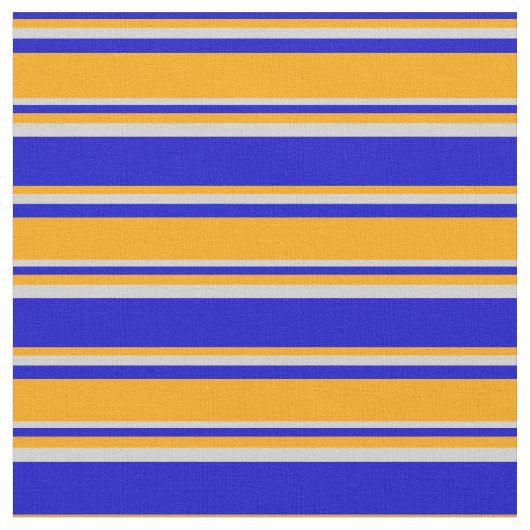 Blaues, orangefarbenes und leicht graues Muster Stoff (Nahaufnahme)