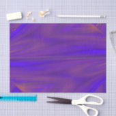 Blaues orangefarbenes und Lila abstraktes Design Seidenpapier (Handwerk)