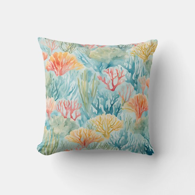 Blaues Orangenkorallenriff an der Küste Kissen (Vorderseite)