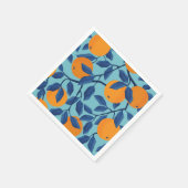 Blaues Orangenzweigmuster Serviette (Ecke)