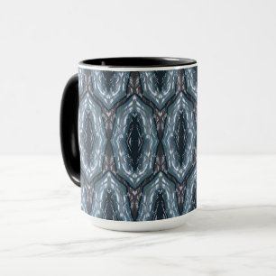 Blaues orientalisches geometrisches Ornament Tasse