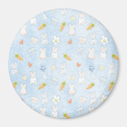 Blaues Ostern-Muster Magnet (Vorne)
