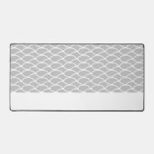 Blaues Oval Waves Muster Schreibtischunterlage (Vorderseite)