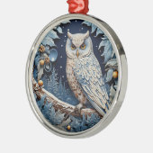 Blaues Owl Ornament Aus Metall (Links)