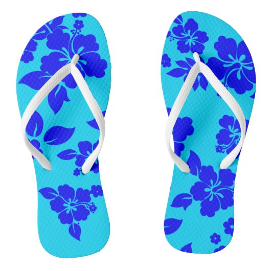 Blaues Ozean-Hawaiianer-Muster Badesandalen (Fußbett)
