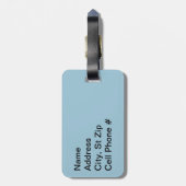 Blaues Ozean-Paradies Gepäckanhänger (Rückseite vertikal)