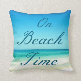 Blaues Ozean-Strand-Typografie-Kissen Kissen