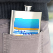 Blaues Ozean-Surfbrett Flachmann (Beispiel)