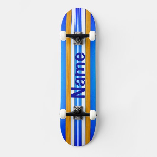 Blaues Ozean-Surfbrett Skateboard (Vorderseite)