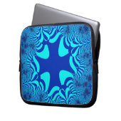 Blaues Ozeankreuz Laptopschutzhülle (Vorderseite Links)
