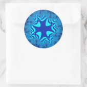 Blaues Ozeankreuz Runder Aufkleber (Tasche)