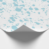 Blaues Paint Spritzer Muster Geschenkpapier (Ecke)
