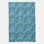 Blaues Paisley Geschirrtuch (Vertikal)