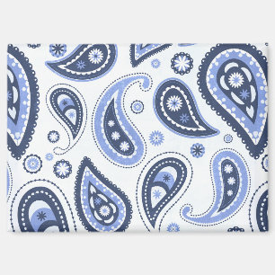 Blaues Paisley-Muster Magnet