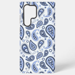 Blaues Paisley-Muster Samsung Galaxy Hülle