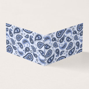 Blaues Paisley-Muster Visitenkarten