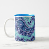 Blaues Paisley