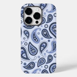 Blaues Paisleymuster Case-Mate iPhone 14 Pro Hülle